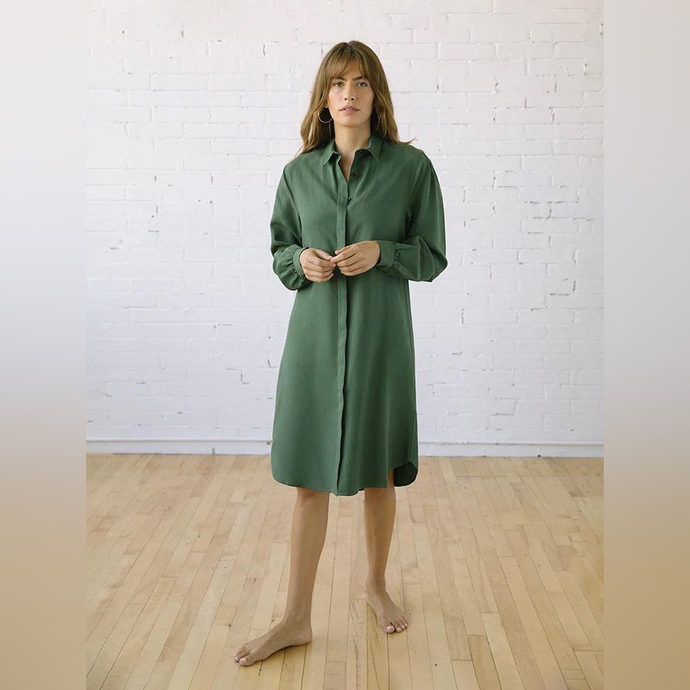 Tradlands Chelsea Shirtdress, Pine, XS